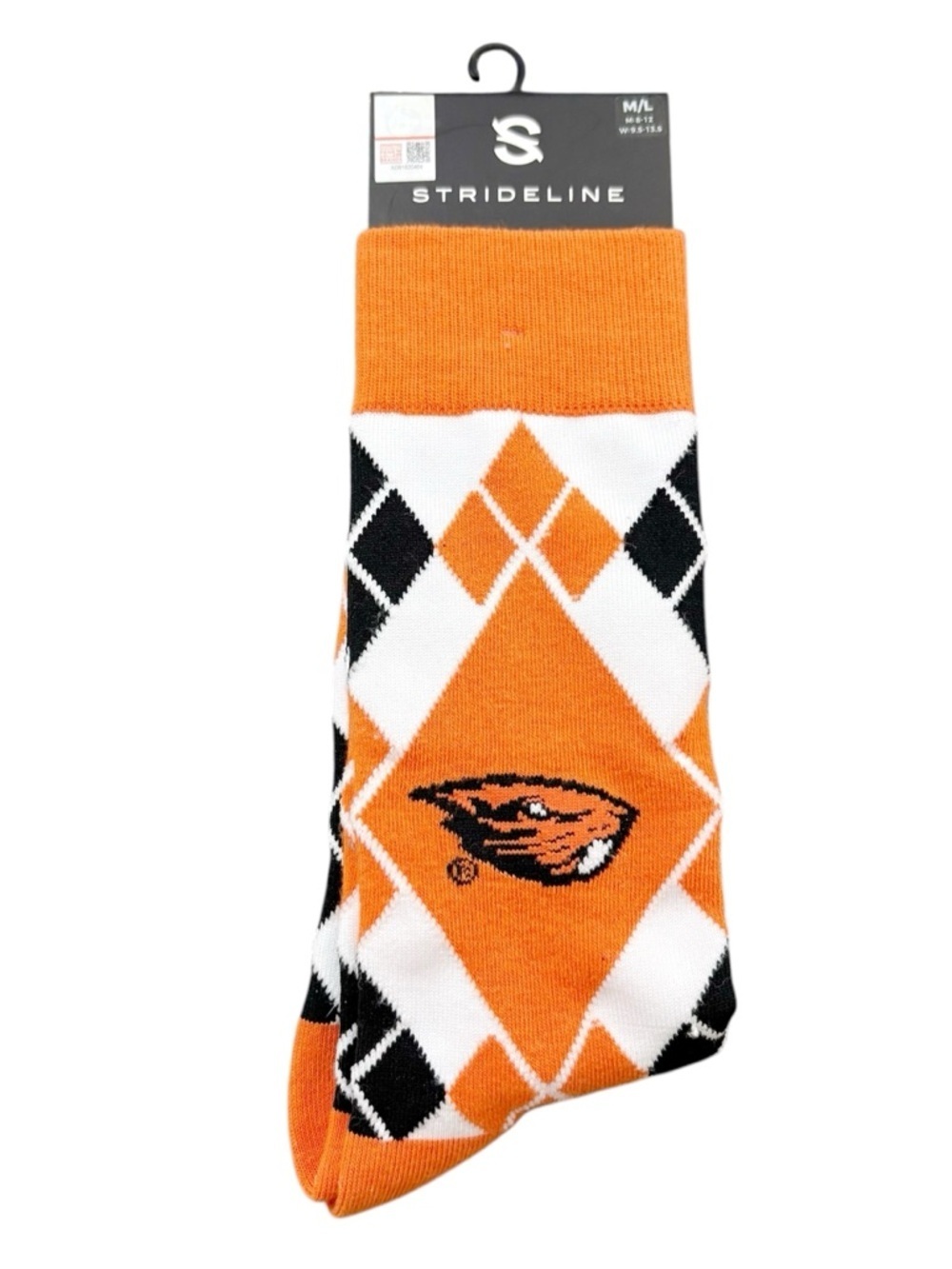 NWT Strideline M/L Argyle Oregon State University Beavers Socks